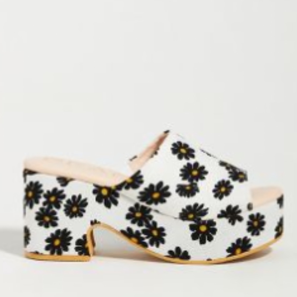 Anthropologie NWT Matisse Daisy Floral Platform Mules, sizes 8 & 10, comfy! - Picture 1 of 16